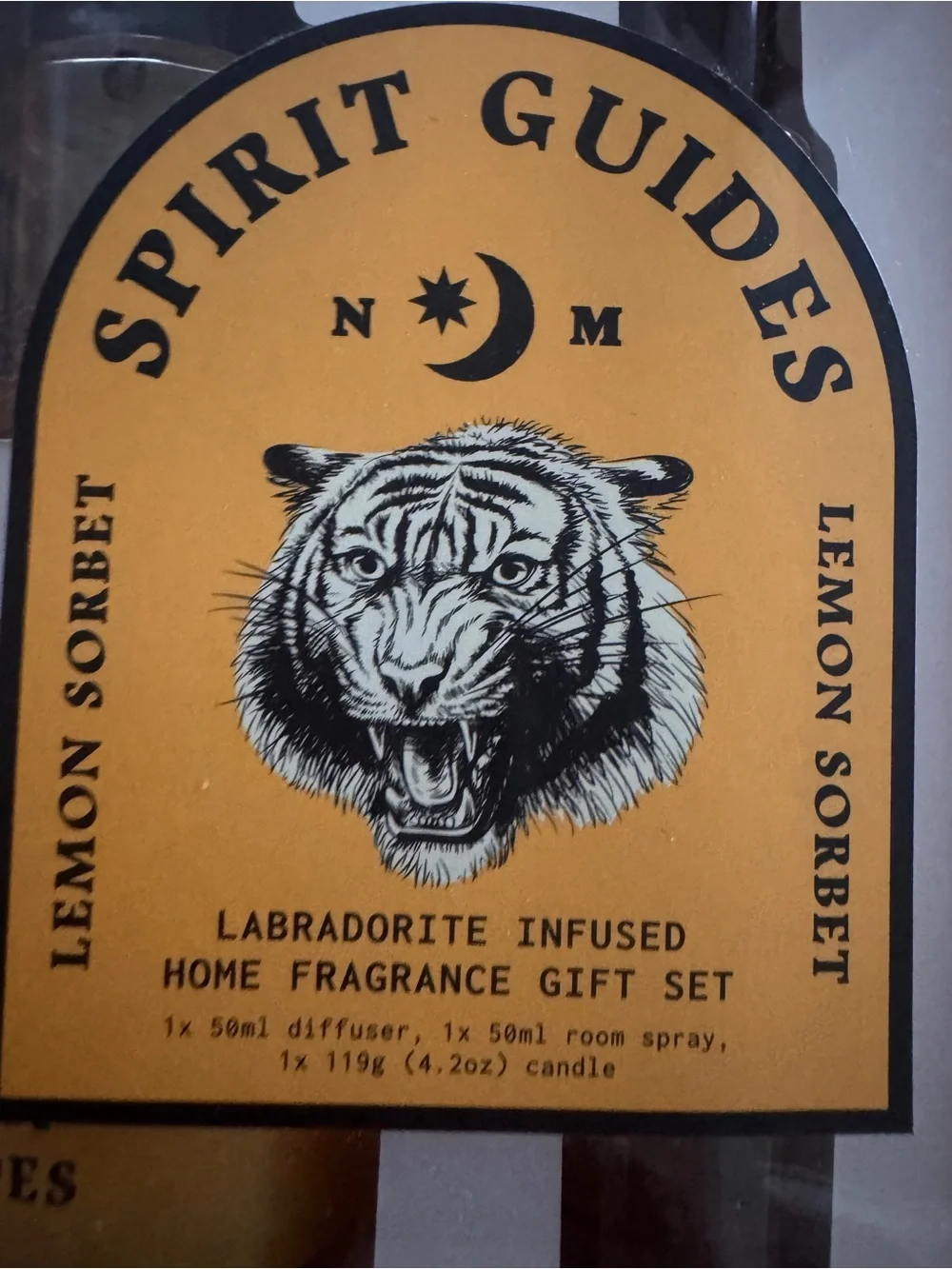 North Muse Spirit Guides Tiger Labradorite Lemon Sorbet Home Fragrance Gift Set